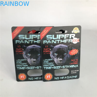 พลาสติก Super Panther Pill Blister 3D Lenticular Card CMYK