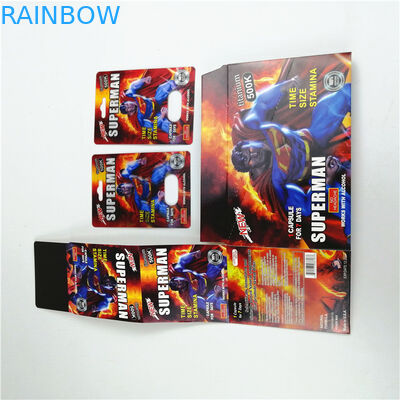 กระดาษแข็ง 350g Gravnre การพิมพ์บรรจุภัณฑ์สำหรับยาเพศ