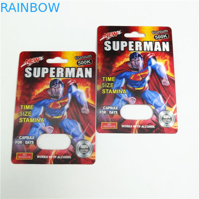 กระดาษแข็ง 350g Gravnre การพิมพ์บรรจุภัณฑ์สำหรับยาเพศ