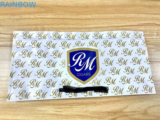 ถุง Mylar แบบแบนปิดผนึกสามด้านดูผ่านถุงเก็บความชื้นซิการ์บรรจุภัณฑ์ถุงอาหารวัชพืชพลาสติก