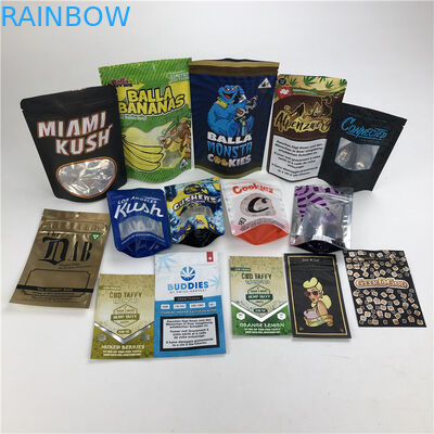 CBD 3.5g Soft Touch Cookie Bag Smell Proof Mylar Childproof Foil Pouch บรรจุภัณฑ์