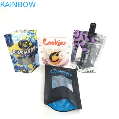 โลโก้ที่กำหนดเองสำหรับเมล็ดแป้งข้าวสาลีพร้อมซิป Bolsa Sac Plastique Stand Up Pouch Bags Cosmetic Window