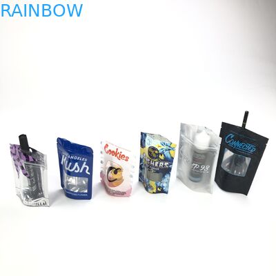 โลโก้ที่กำหนดเองสำหรับเมล็ดแป้งข้าวสาลีพร้อมซิป Bolsa Sac Plastique Stand Up Pouch Bags Cosmetic Window