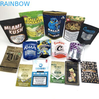 โลโก้ที่กำหนดเองสำหรับเมล็ดแป้งข้าวสาลีพร้อมซิป Bolsa Sac Plastique Stand Up Pouch Bags Cosmetic Window