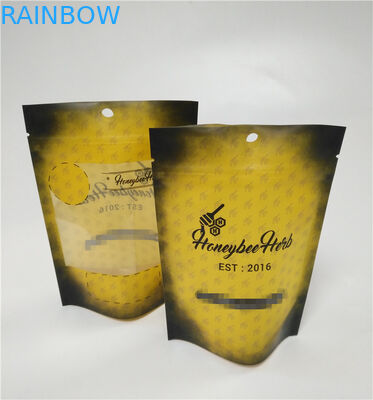 พิมพ์แบบกำหนดเองเคลือบสีดำป้องกันกลิ่นลามิเนตซิปล็อควัชพืช tooba doypack ถุง