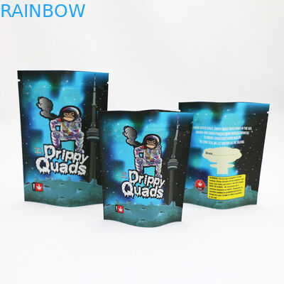 ฟอยล์ซิปกันกลิ่น CMYK Mylar ถุงบรรจุภัณฑ์วัชพืช