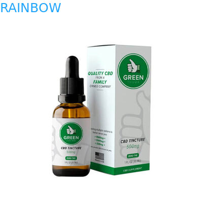 การพิมพ์ที่มีสีสัน CMYK ขวดหยด 120mic กล่องกระดาษ CBD