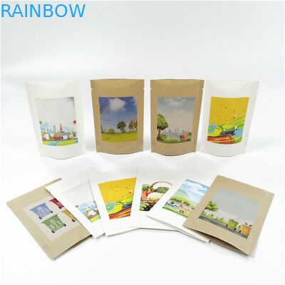 ถุงบรรจุภัณฑ์กระดาษคราฟท์ VMPET 100mircon ย่อยสลายได้ทางชีวภาพ