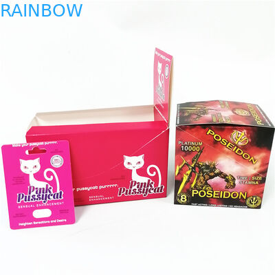 Rhino 69 CMYK Plastic Blister 3d Cards ยาเพิ่มประสิทธิภาพชาย