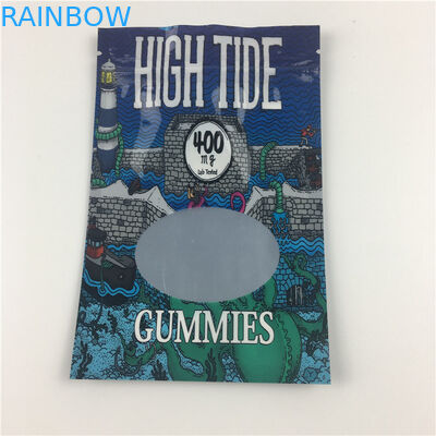 สามด้านตรา Ziplock วัชพืช Mylar ถุงพิมพ์แบบกำหนดเองกลิ่นหลักฐานกินได้