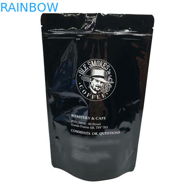 Ziplock Tear Notch เมล็ดกาแฟถุงพลาสติกบรรจุภัณฑ์ 100g 200g 250g 500g