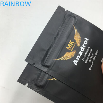 ซิปด้านนอกขนมถุงพลาสติกบรรจุภัณฑ์พิมพ์ปิดผนึกสามด้าน