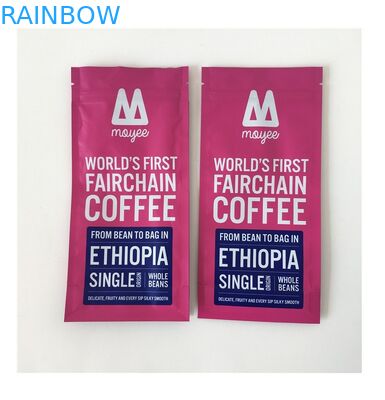 ซิปเมล็ดกาแฟบรรจุภัณฑ์กันกลิ่นด้วยเป้าเสื้อกางเกงด้านข้างซีลความร้อน