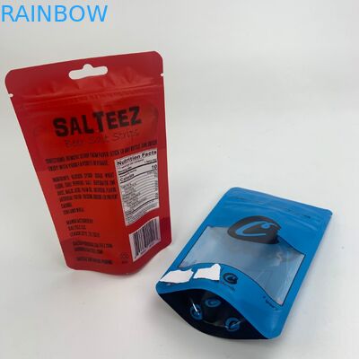 Gummy Zipper ที่กินได้คุกกี้ขนาดเล็กยืนขึ้นกระเป๋าพร้อมหน้าต่าง