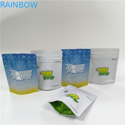 น้ำตาลซิปล็อค Mylar ยืนขึ้นถุงพลาสติกพิมพ์ UV กันกลิ่น