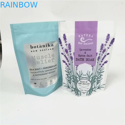 ถุงพลาสติกเกลือทะเลในทะเลบรรจุภัณฑ์โลโก้ที่กำหนดเองแบบผนึกได้ด้วยตนเอง