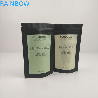 ป้องกันความชื้น 14 ออนซ์ซิปฟอยล์ถุงผนึกสำหรับขัดผิวกาย