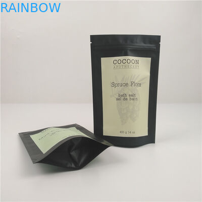 ป้องกันความชื้น 14 ออนซ์ซิปฟอยล์ถุงผนึกสำหรับขัดผิวกาย