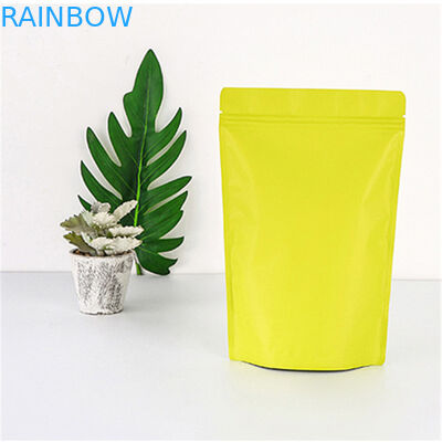 ขัดผิวพลาสติกอลูมิเนียมฟอยล์ยืนขึ้นกระเป๋าพร้อมซิป