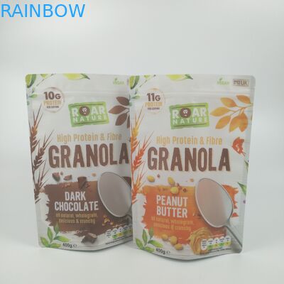 Ziplock Stand Up Aluminium Foil Resealable Pouches บรรจุภัณฑ์อาหารรีไซเคิล