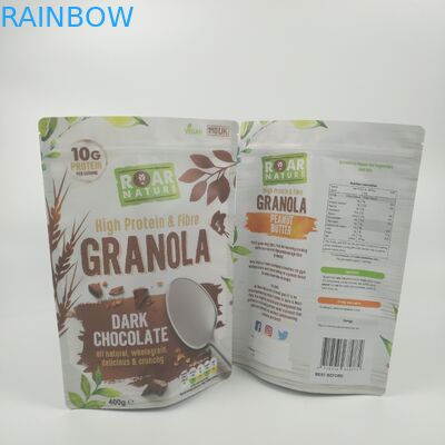 Ziplock Stand Up Aluminium Foil Resealable Pouches บรรจุภัณฑ์อาหารรีไซเคิล