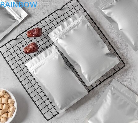 ชาขนาดเล็กซิปฟอยล์ Mylar ถุงซีลสามด้านป้องกันกลิ่นพิมพ์แบบกำหนดเอง