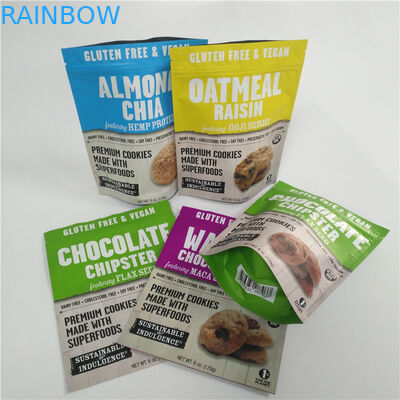 Candy Sweets พลาสติกแบบกำหนดเองพิมพ์ดิจิตอลยืนขึ้นพร้อมซิปด้านบน