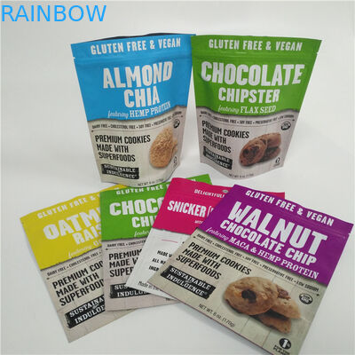 Candy Sweets พลาสติกแบบกำหนดเองพิมพ์ดิจิตอลยืนขึ้นพร้อมซิปด้านบน