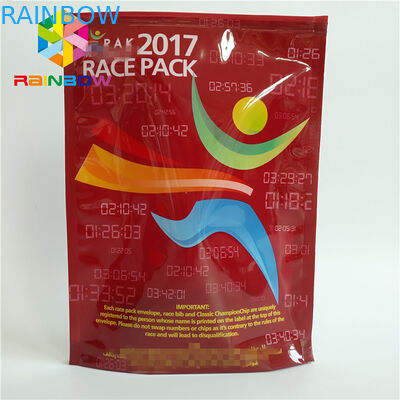 อลูมิเนียมฟอยล์เกรดอาหารพลาสติก Mylar Standy Zipper Pouch กำหนดเองพิมพ์