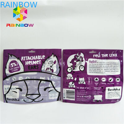 บรรจุภัณฑ์การพิมพ์แบบกำหนดเองขนาดเล็กปิดผนึกสามด้านพร้อมหน้าต่างด้านหน้าที่ชัดเจน