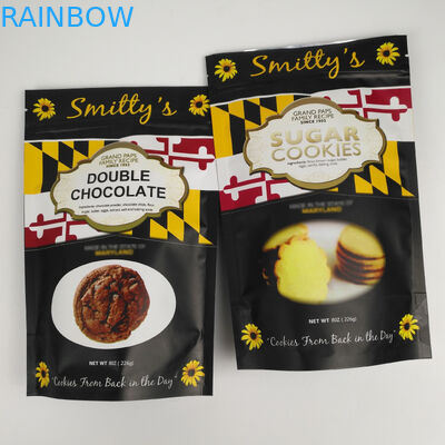 อลูมิเนียมฟอยล์ด้านที่เป็นมิตรกับสิ่งแวดล้อมยืนขึ้นถุง Ziplock สำหรับอาหารถั่ว