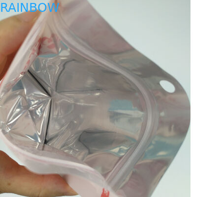 Smell Proof Ziplock Aluminium Foil Mylar Resealable Stand Up Pouches พร้อมหน้าต่าง
