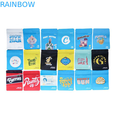 คุกกี้ California Sf 8th 3.5g Mylar Zip Lock Childproof กระเป๋าดอกไม้ขนาดเล็ก 3.5g ถุงคุกกี้พร้อมสติกเกอร์โฮโลแกรม