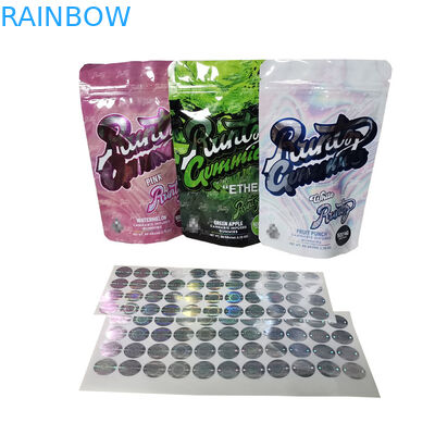 CBD Weeds Gummy Candy Bear Herb Flowers กระเป๋าขายปลีกยาสูบ Runtz Soft Touch Mylar Bag สำหรับบรรจุภัณฑ์คุกกี้