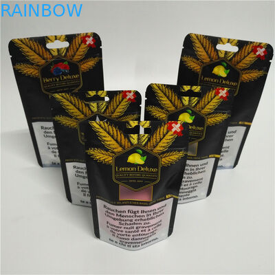 3.5g 7g 14g 1oz 1lb พรีเมี่ยมกระเป๋าดอกไม้ฟอยล์พิมพ์แบบกำหนดเองบรรจุภัณฑ์ Mylar ลามิเนตกลิ่นหลักฐานถุง Ziplock