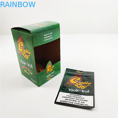อลูมิเนียมพิมพ์แบบกำหนดเองฟอยล์ธรรมชาติ Grabba Leaf Cap แสดงกล่องบรรจุภัณฑ์สำหรับกล่องบรรจุภัณฑ์ซิการ์หมวก