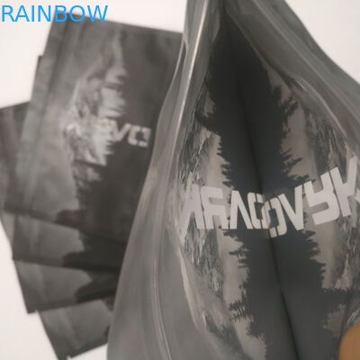 ล้างหน้าต่างด้านหลังความร้อนปิดผนึกหลักฐานการปิดผนึกซิปล็อคบรรจุภัณฑ์ที่เก็บอาหาร Mylar ซีลสามด้าน Doypack