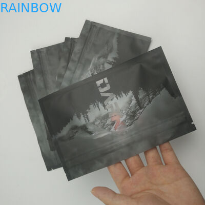 ล้างหน้าต่างด้านหลังความร้อนปิดผนึกหลักฐานการปิดผนึกซิปล็อคบรรจุภัณฑ์ที่เก็บอาหาร Mylar ซีลสามด้าน Doypack