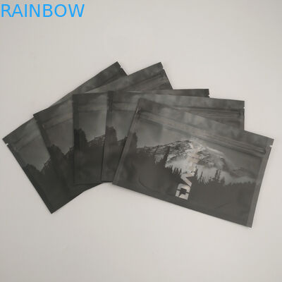 ล้างหน้าต่างด้านหลังความร้อนปิดผนึกหลักฐานการปิดผนึกซิปล็อคบรรจุภัณฑ์ที่เก็บอาหาร Mylar ซีลสามด้าน Doypack