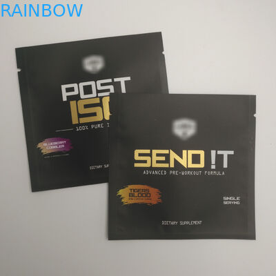 ถุงปิดผนึกเครื่องสำอางพิมพ์ทองซองขนาดเล็กอลูมิเนียมฟอยล์พลาสติกขนมขบเคี้ยวซีลถุงซีลสามด้าน