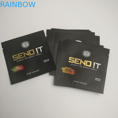 ถุงปิดผนึกเครื่องสำอางพิมพ์ทองซองขนาดเล็กอลูมิเนียมฟอยล์พลาสติกขนมขบเคี้ยวซีลถุงซีลสามด้าน