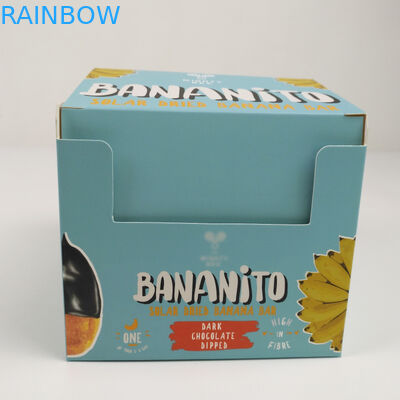 กล่องกระดาษแข็งพับได้แบบกำหนดเองฉีกขาดกล่องกระดาษลูกฟูก PDQ เคาน์เตอร์ขายปลีกขนมกล่องกระดาษบรรจุภัณฑ์