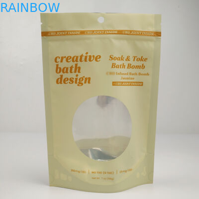 ถุงที่มีกลิ่นขายส่งชัดเจนที่เก็บอาหารอลูมิเนียมปิดผนึกถุง Mylar ฟอยล์ยืนขึ้นกระเป๋าที่มีหน้าต่างใส