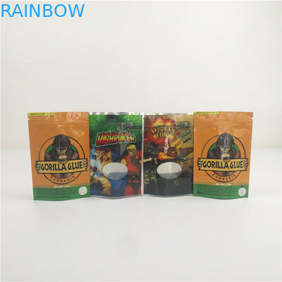 ถุง Mylar พิสูจน์กลิ่นสำหรับถุงอลูมิเนียมฟอยล์ลูกอมพร้อมเมล็ดหน้าต่างยืนขึ้นกระเป๋า