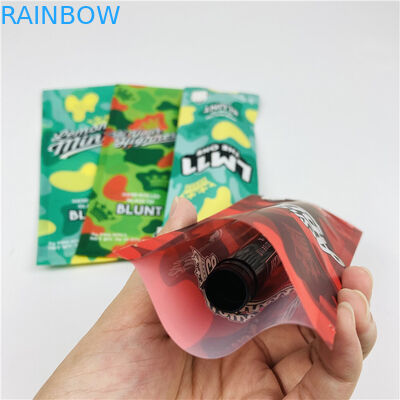ขั้นต่ำที่กำหนดเองพิมพ์กัญชาซิการ์ห่อถุงซิป Mylar Grabba ยาสูบกระเป๋าบรรจุภัณฑ์