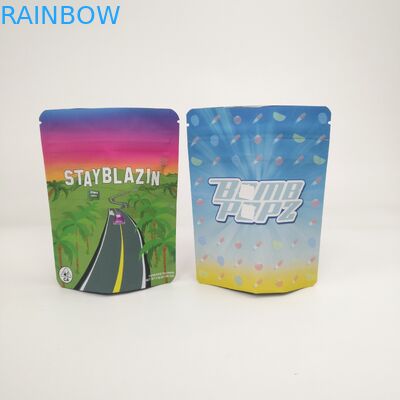 โลโก้ที่กำหนดเอง 3.5g 7g 14g 28g คุกกี้ 1 ปอนด์ยืนขึ้นถุงสำหรับ Kush Haze Herb CBD Cannabis Runtz