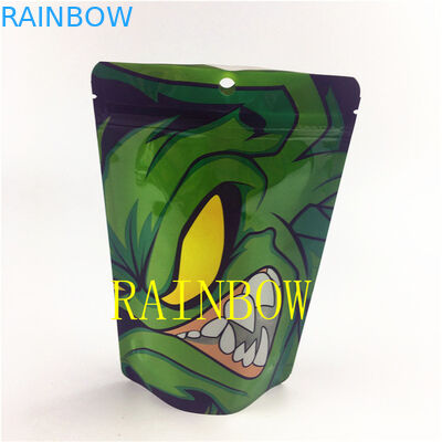 200pcs MOQ การพิมพ์ดิจิตอล 7g Childproof ความร้อนซีลอลูมิเนียมฟอยล์ mylar กินได้พร้อมโลโก้ที่กำหนดเอง