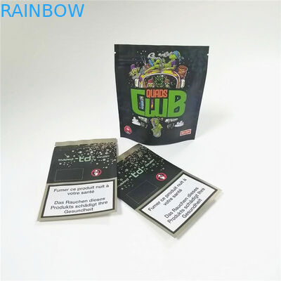 SGS 14g 28g Mylar Foil ถุงซิปเด็ก CMYK 120mic