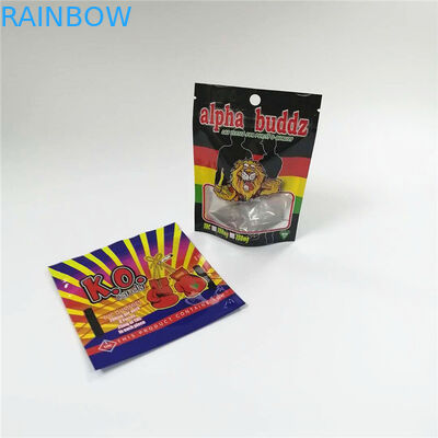 CMYK 160mic ฟอยล์ลามิเนตบรรจุภัณฑ์ถุง AL 0.7C THC Gummy Mylar กระเป๋า