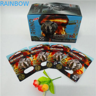 250G Ivory Rhino 69 1000k 3d Blister Card สำหรับบรรจุภัณฑ์แคปซูล